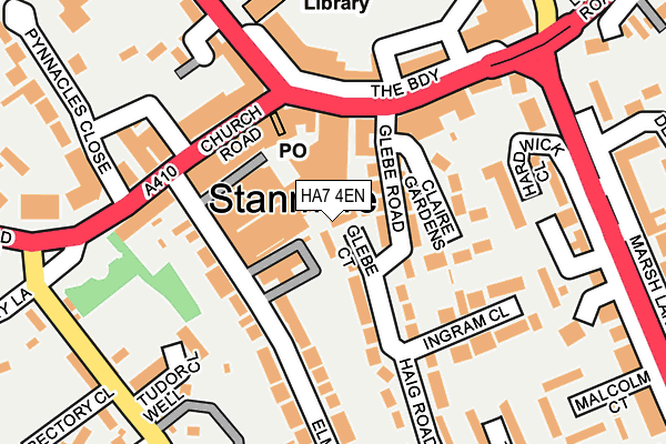 HA7 4EN map - OS OpenMap – Local (Ordnance Survey)