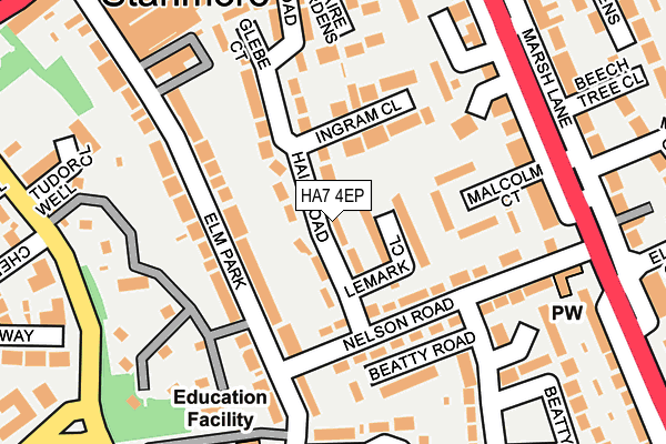 HA7 4EP map - OS OpenMap – Local (Ordnance Survey)