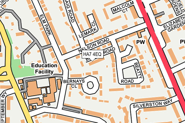 HA7 4EQ map - OS OpenMap – Local (Ordnance Survey)