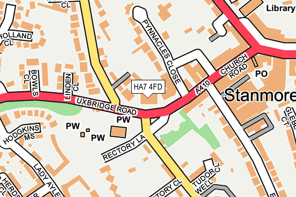 HA7 4FD map - OS OpenMap – Local (Ordnance Survey)