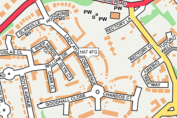 HA7 4FG map - OS OpenMap – Local (Ordnance Survey)