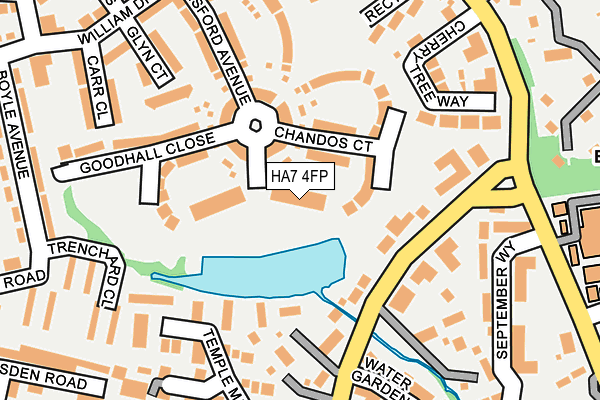 HA7 4FP map - OS OpenMap – Local (Ordnance Survey)
