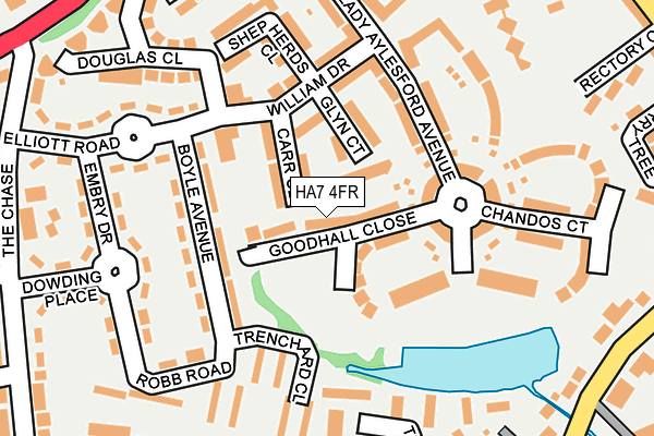 HA7 4FR map - OS OpenMap – Local (Ordnance Survey)