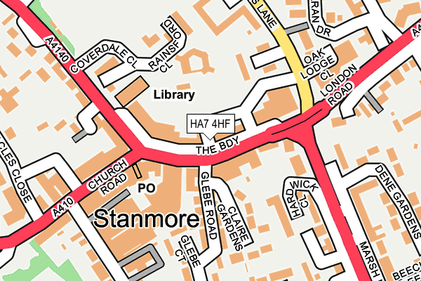 HA7 4HF map - OS OpenMap – Local (Ordnance Survey)