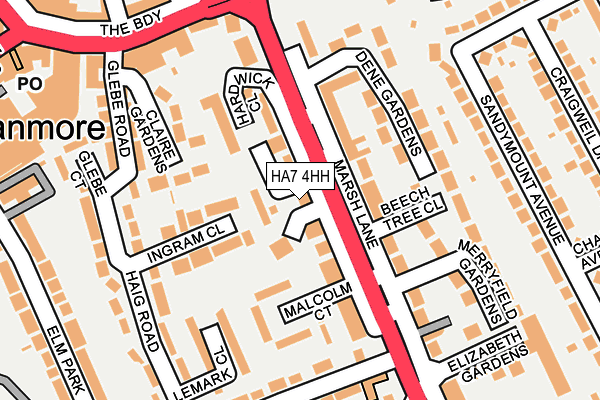 HA7 4HH map - OS OpenMap – Local (Ordnance Survey)