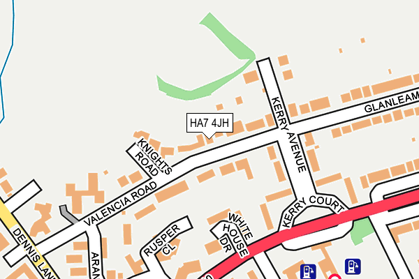 HA7 4JH map - OS OpenMap – Local (Ordnance Survey)