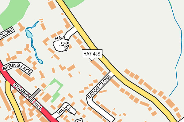 HA7 4JS map - OS OpenMap – Local (Ordnance Survey)
