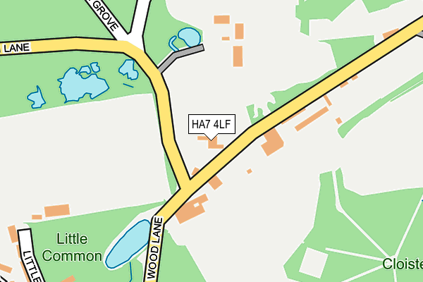 HA7 4LF map - OS OpenMap – Local (Ordnance Survey)