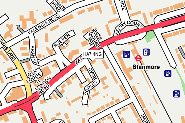 HA7 4NG map - OS OpenMap – Local (Ordnance Survey)