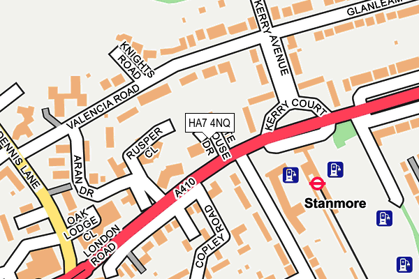 HA7 4NQ map - OS OpenMap – Local (Ordnance Survey)