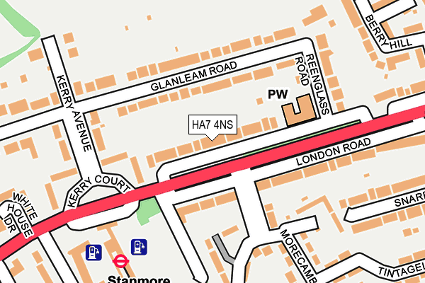 HA7 4NS map - OS OpenMap – Local (Ordnance Survey)