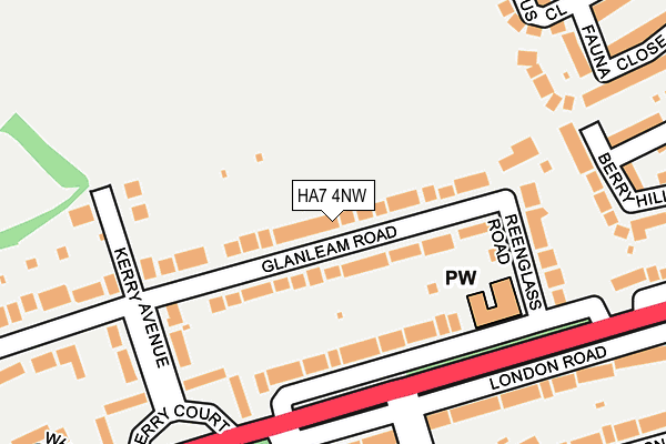 HA7 4NW map - OS OpenMap – Local (Ordnance Survey)