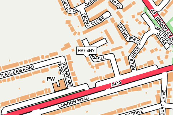 HA7 4NY map - OS OpenMap – Local (Ordnance Survey)