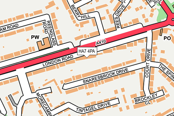 HA7 4PA map - OS OpenMap – Local (Ordnance Survey)