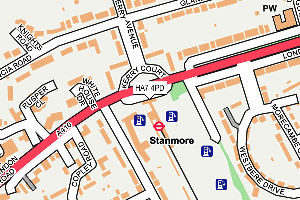 HA7 4PD map - OS OpenMap – Local (Ordnance Survey)