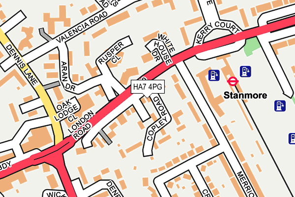 HA7 4PG map - OS OpenMap – Local (Ordnance Survey)