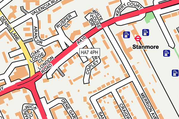 HA7 4PH map - OS OpenMap – Local (Ordnance Survey)