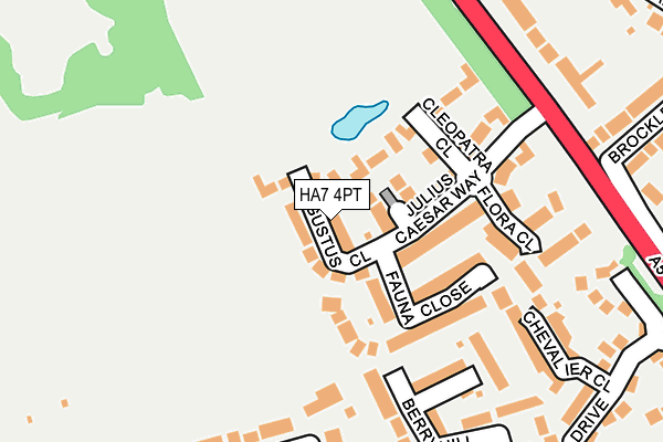 HA7 4PT map - OS OpenMap – Local (Ordnance Survey)