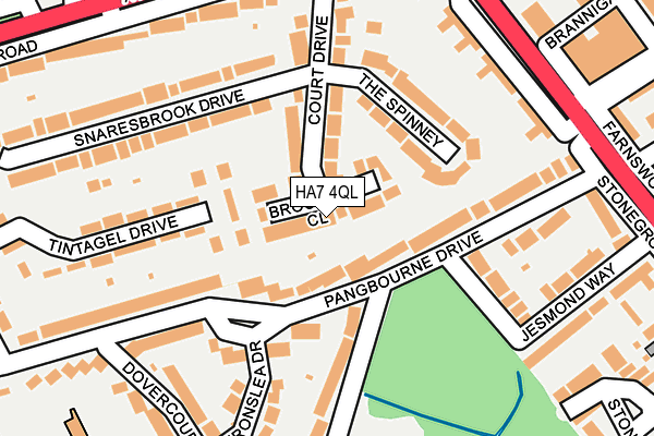 HA7 4QL map - OS OpenMap – Local (Ordnance Survey)