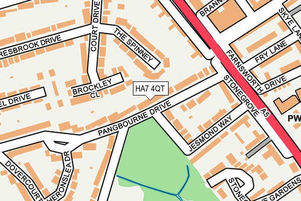 HA7 4QT map - OS OpenMap – Local (Ordnance Survey)
