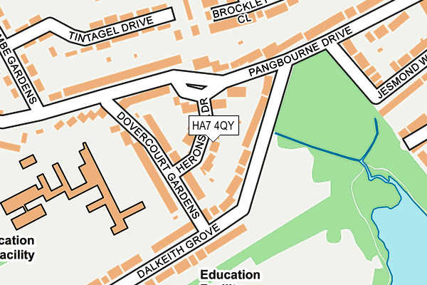 HA7 4QY map - OS OpenMap – Local (Ordnance Survey)