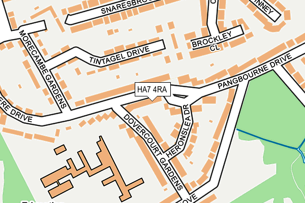 HA7 4RA map - OS OpenMap – Local (Ordnance Survey)