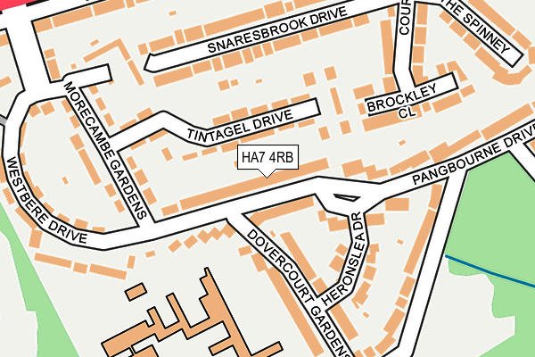HA7 4RB map - OS OpenMap – Local (Ordnance Survey)