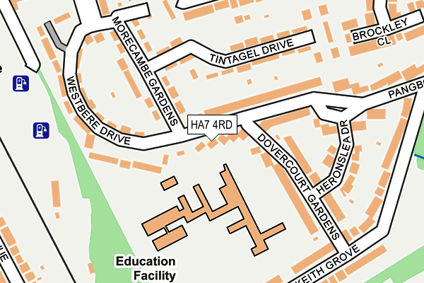 HA7 4RD map - OS OpenMap – Local (Ordnance Survey)