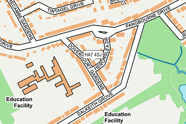 HA7 4SJ map - OS OpenMap – Local (Ordnance Survey)