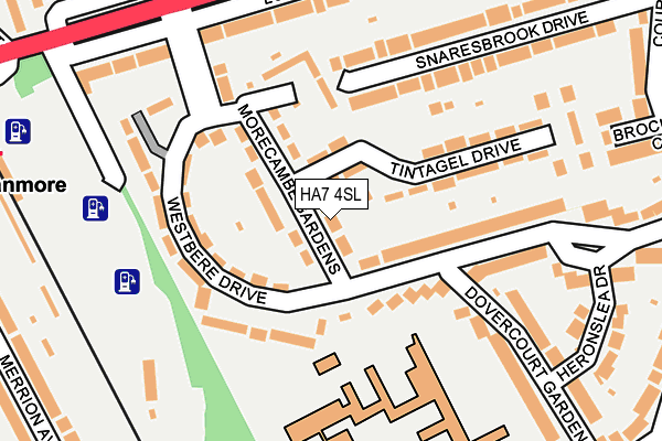 HA7 4SL map - OS OpenMap – Local (Ordnance Survey)