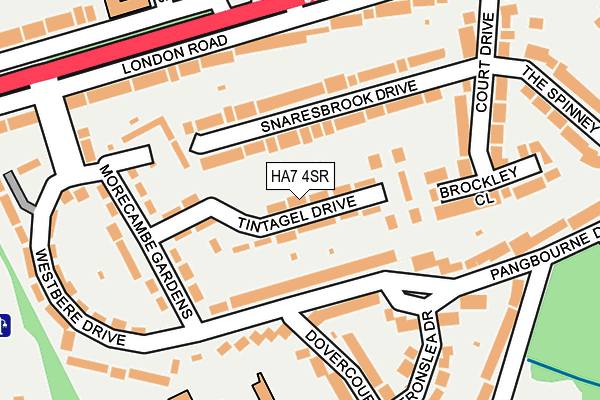 HA7 4SR map - OS OpenMap – Local (Ordnance Survey)