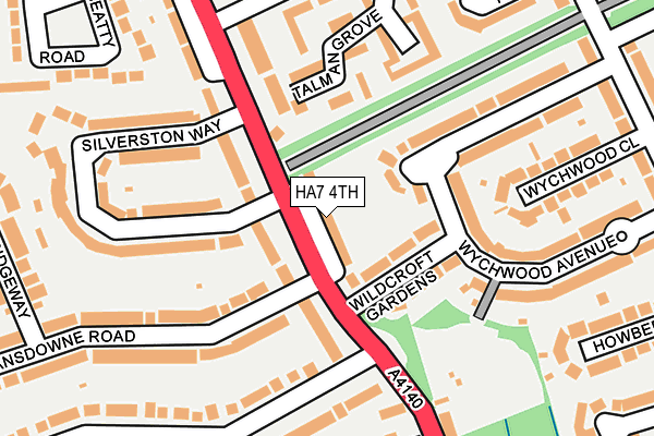 HA7 4TH map - OS OpenMap – Local (Ordnance Survey)