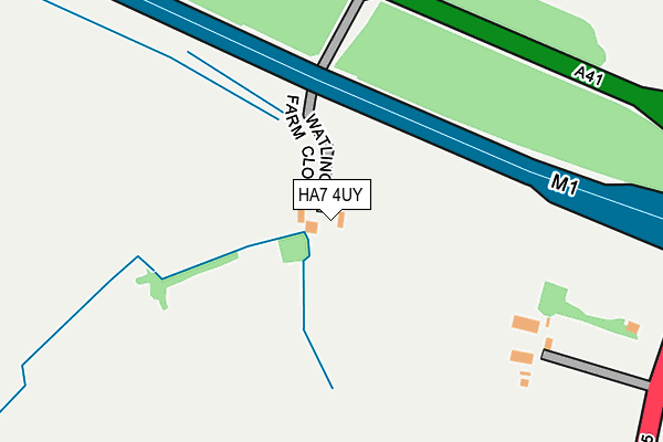 HA7 4UY map - OS OpenMap – Local (Ordnance Survey)