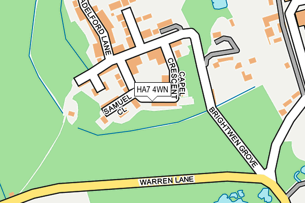 HA7 4WN map - OS OpenMap – Local (Ordnance Survey)