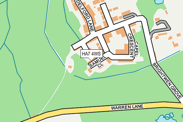 HA7 4WS map - OS OpenMap – Local (Ordnance Survey)