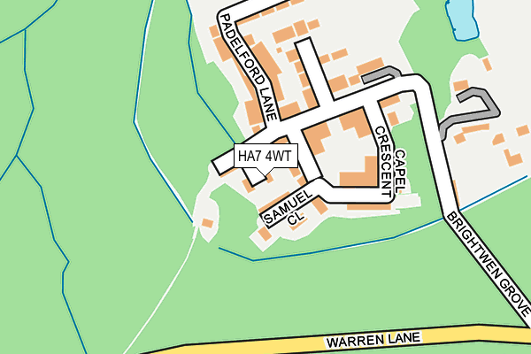 HA7 4WT map - OS OpenMap – Local (Ordnance Survey)