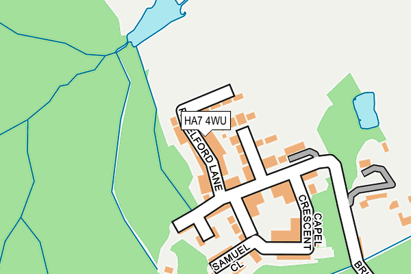 HA7 4WU map - OS OpenMap – Local (Ordnance Survey)