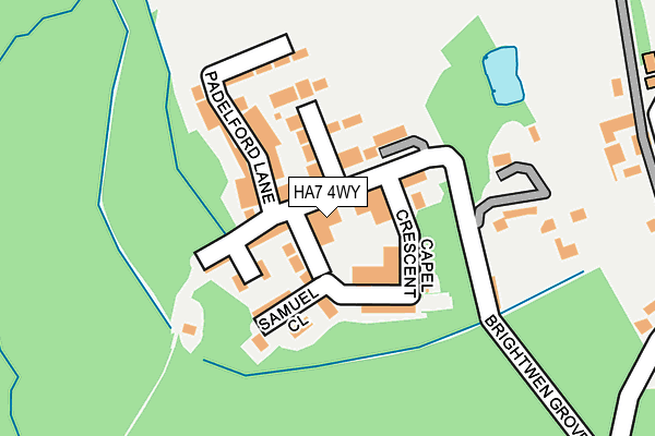 HA7 4WY map - OS OpenMap – Local (Ordnance Survey)