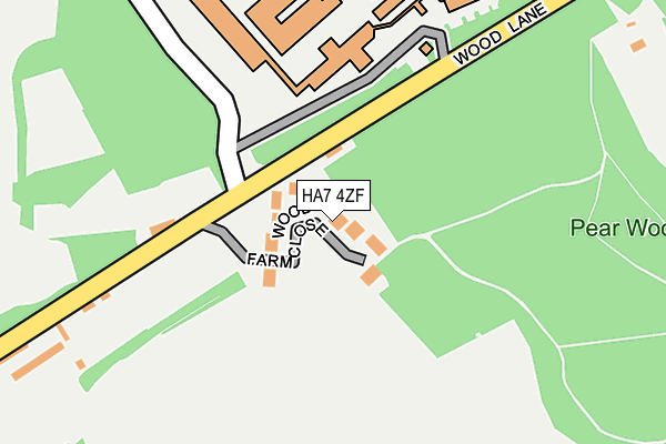 HA7 4ZF map - OS OpenMap – Local (Ordnance Survey)