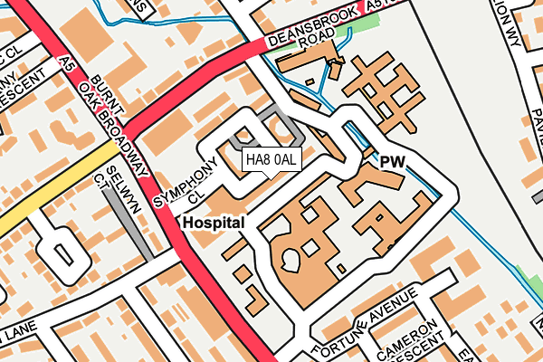 HA8 0AL map - OS OpenMap – Local (Ordnance Survey)