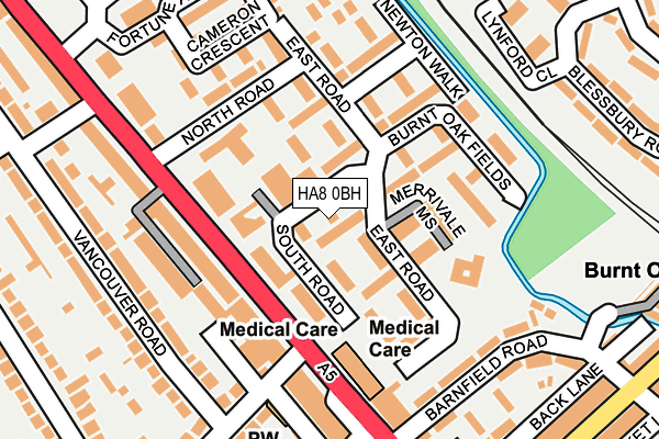 HA8 0BH map - OS OpenMap – Local (Ordnance Survey)