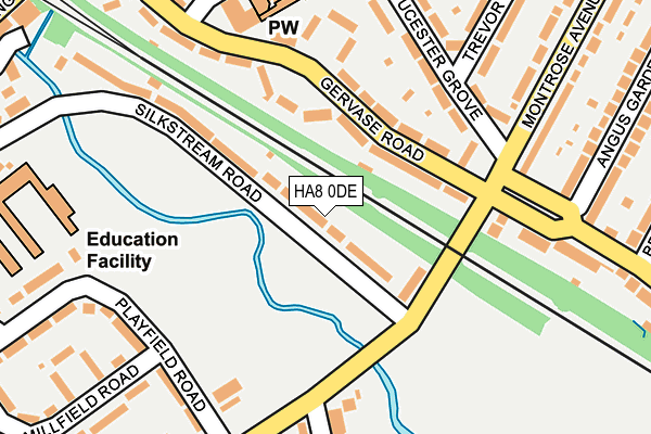HA8 0DE map - OS OpenMap – Local (Ordnance Survey)