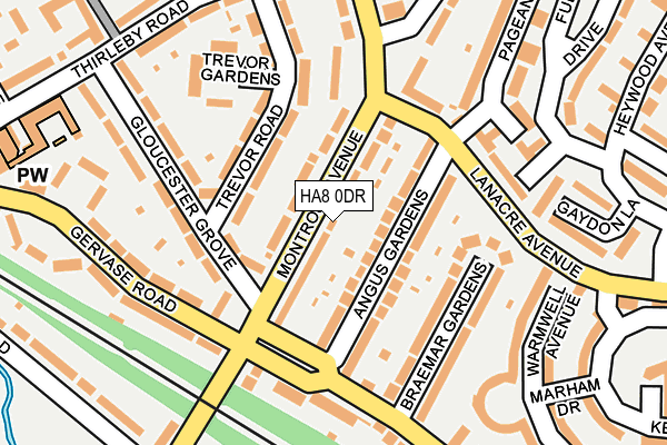 HA8 0DR map - OS OpenMap – Local (Ordnance Survey)