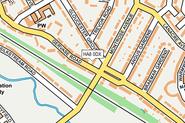 HA8 0DX map - OS OpenMap – Local (Ordnance Survey)