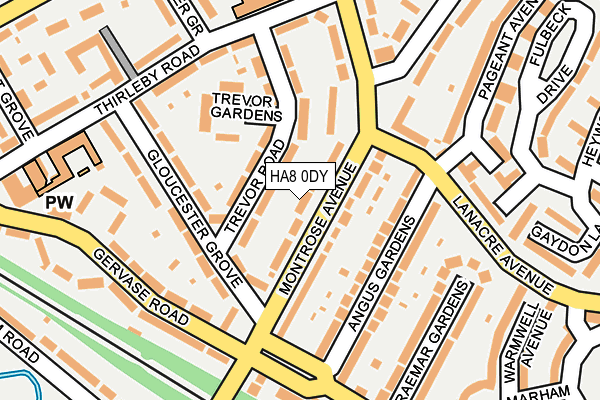 HA8 0DY map - OS OpenMap – Local (Ordnance Survey)