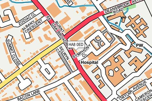 HA8 0ED map - OS OpenMap – Local (Ordnance Survey)