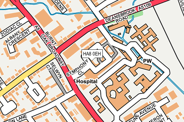HA8 0EH map - OS OpenMap – Local (Ordnance Survey)