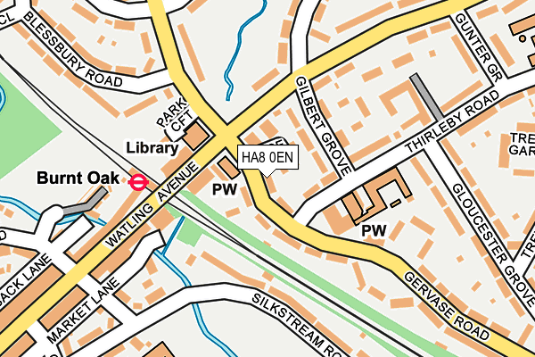 HA8 0EN map - OS OpenMap – Local (Ordnance Survey)