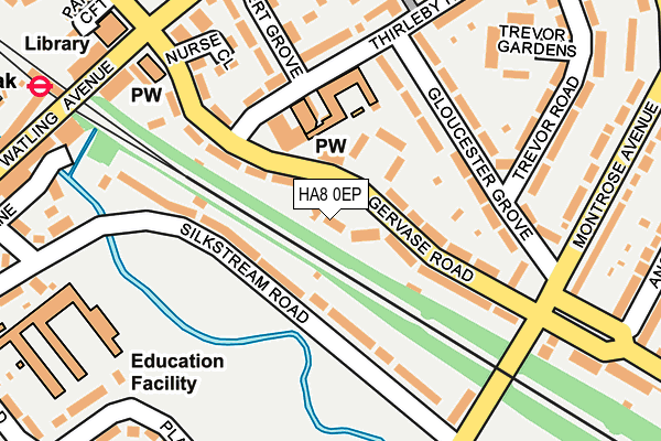 HA8 0EP map - OS OpenMap – Local (Ordnance Survey)