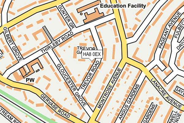 HA8 0EX map - OS OpenMap – Local (Ordnance Survey)